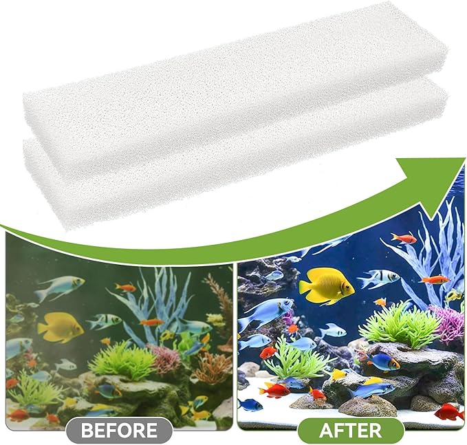 12-Pack A-226 Foam Filter Pads Inserts Compatible with Hagen Fluval 404/405 / 406/407 Filtration Systems Sponge, Aquarium Bio Sponge Replacement for Fluval Foam Filter, Easy to Insall