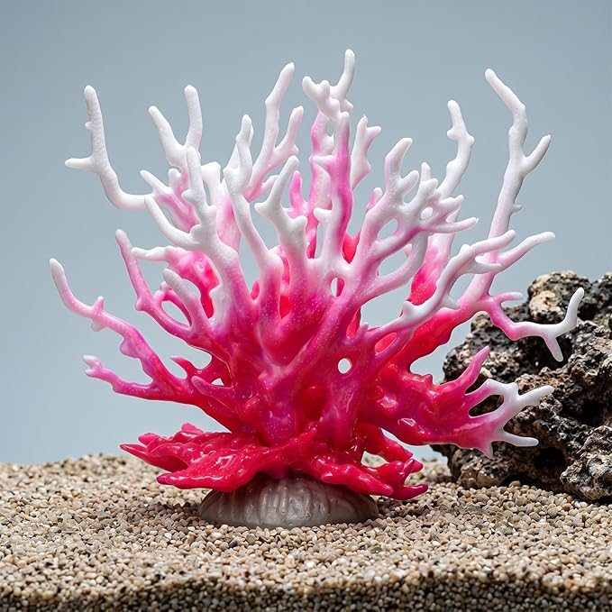Aquarium Decor Plastic Plant Small, Artificial Aquarium Coral Ornament, Fish Tank Fake Coral, Aquarium Plants Decorations, Plastic Fish Tank Accessories, Multi-Purpose Simulation Water Grass