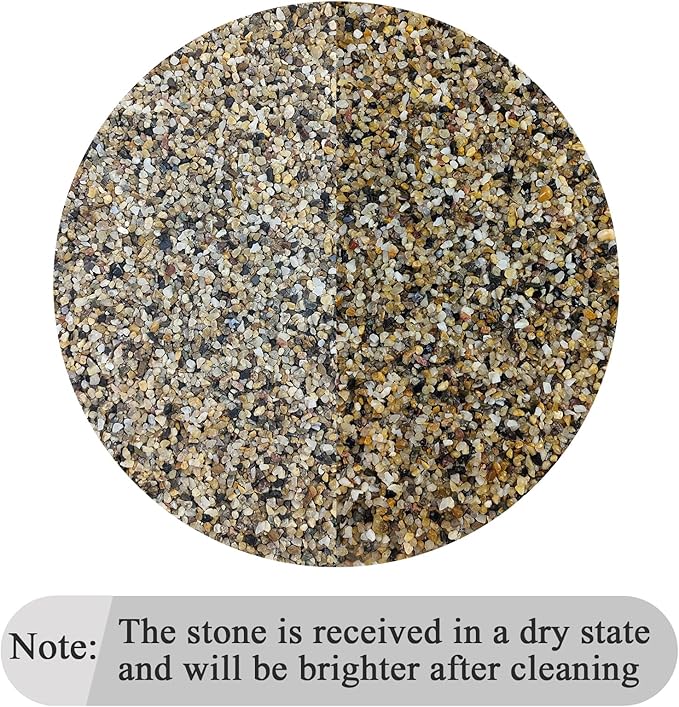 FANTIAN 10 lbs Aquarium Sand, 1/16 Inch Fish Tank Gravel. Decorative Coarse Sand Pea Gravel for Aquarium Substrate, Terrariums, Vase, Plant, Soil Cover and Outdoor Landscaping Small River Rocks