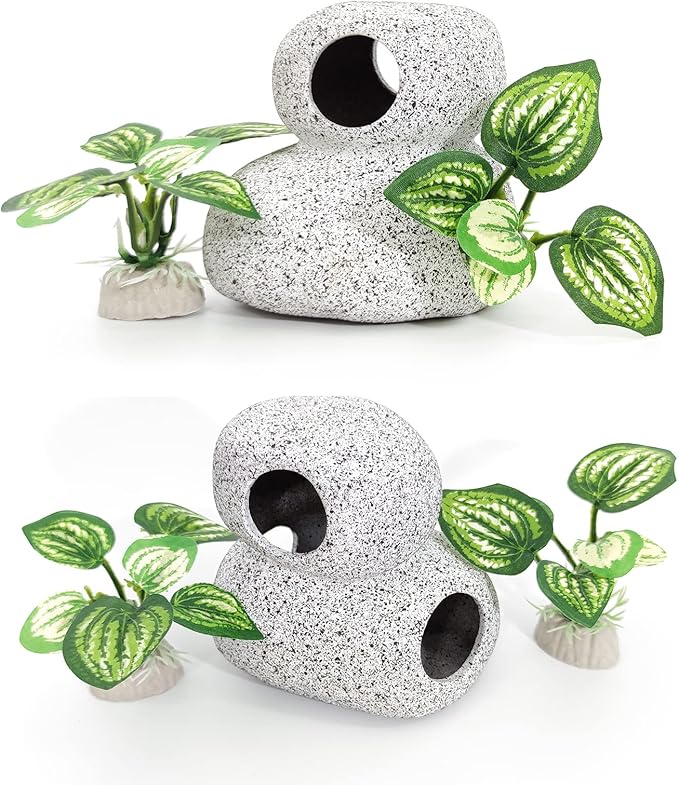 Fish Aquarium Decorations Cave Hide with Viewing Window for Betta Fish Tank Accessories