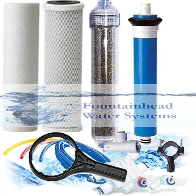 RO/DI REVERSE OSMOSIS AQUARIUM/REEF SYSTEM 4 STAGE MANUAL FLUSH VALVE 100 GPD