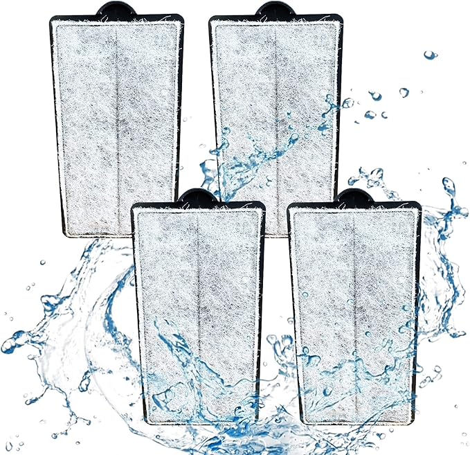 TARARIUM 4Pcs Aquarium Filters Replacement Active Carbon Cartridges Bio Filter Plate for Hang on Back Filter Clean and Clear for WP-607H HBL-701
