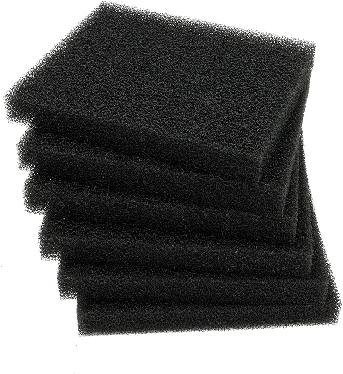 ALEGI Aquarium Bio Sponge Fitler Media, 6.28 x 5.5 x 0.78 Inch Fish Tank Filter Cartridge Filter Foam Pad Inserts for ML350 (12 Pack)