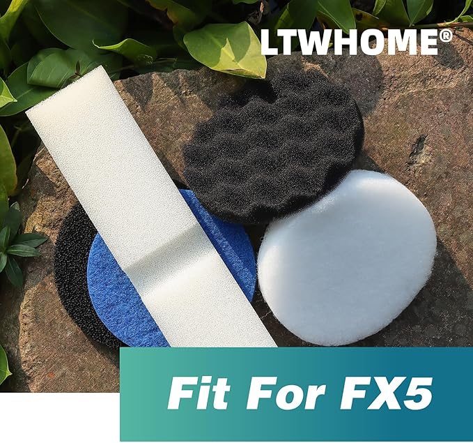 Foam Filter Set, Fine Filters, Carbon Filters, Bio-Foam Filters and Polishing Pads Fit for Fluval FX5 (Pack of 42)