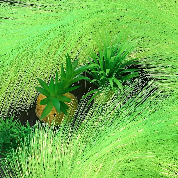 Ipetboom 2 Pcs Baby Fish Breeding Grass: Aquarium Hatching Brush Aquatic Decorative Fry Hideout - Fish Tank Simulation Water Plants for Livebearers and Egg Layers, 60 x 15cm/5.9 x 23.6 in