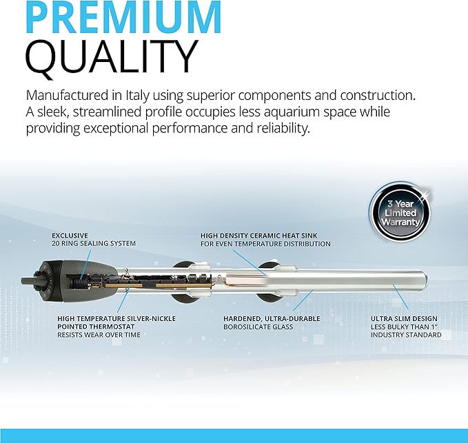 Fluval M 150-Watt Submersible Aquarium Heater – Reliable, Compact Heating with Mirror Technology for Fresh & Saltwater Tanks Up to 45 Gallons