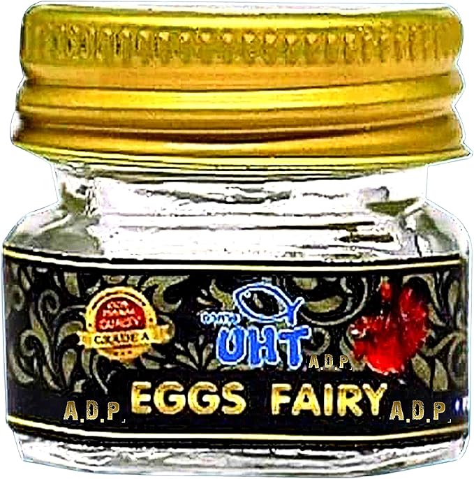 A.D.P. UTH Fish Food Fresh Eggs Fairy Shrimp (250000+Egg) 3 g. Best Tropical Fish Food Grow Faster & Color Enhancer Slow Sinking Like Pellets High Protein 64% for All Small Baby Fry Newborn Fish Feed