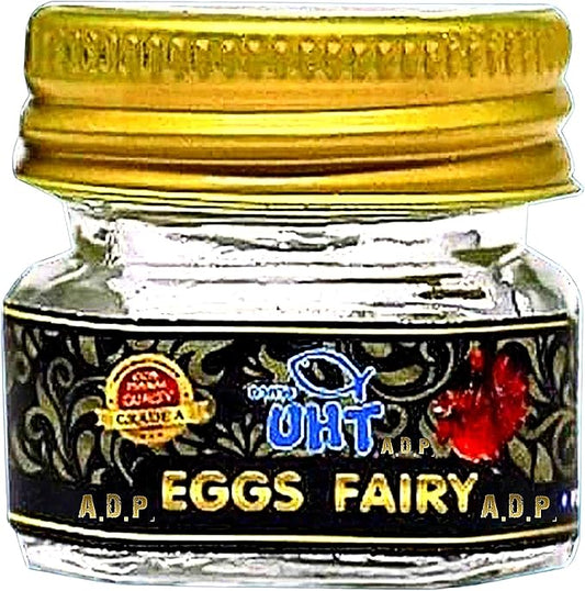 A.D.P. UTH Fish Food Fresh Eggs Fairy Shrimp (250000+Egg) 3 g. Best Tropical Fish Food Grow Faster & Color Enhancer Slow Sinking Like Pellets High Protein 64% for All Small Baby Fry Newborn Fish Feed