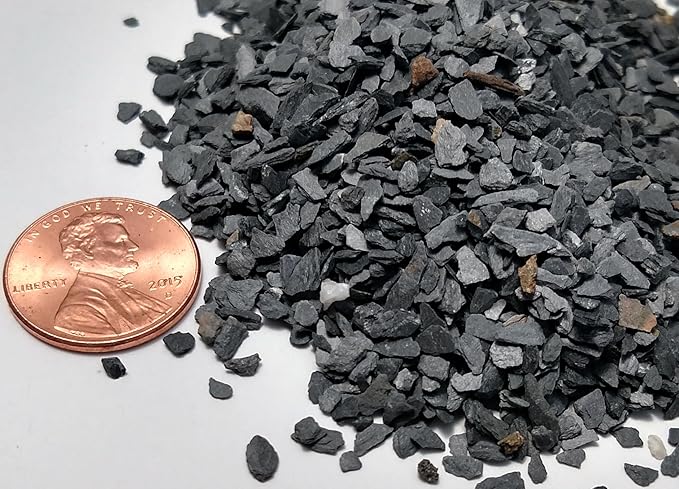 Natural Slate Stone Coarse Sand Less than 1/8" - USA Sourced and Packaged for Basing Models, Wargaming, Mosaic Stone Art, Crafts, Bonsai, Succulents, Miniature or Fairy Gardens (8 ounces)