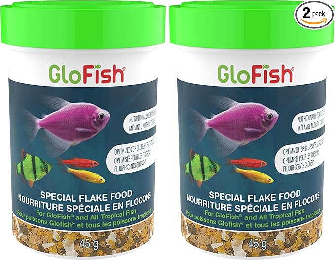 GloFish Special Flake Dry Fish Food for Brightness, 1.59 Oz (Pack of 2)