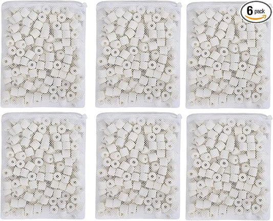 JIHAQUA Aquarium Bio Ceramic Rings 6 lbs Filter Media for Pond Fish Tank Canister Filter