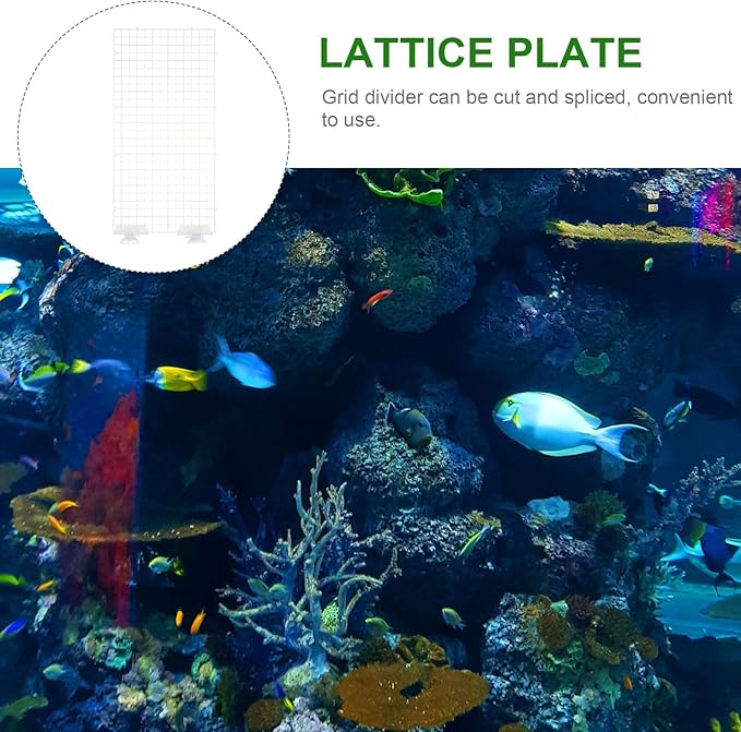POPETPOP Plastic Grid 1 Set Plastic Fish Tank Trays 75 Gallon Aquarium Lid Aquarium Divider Fish Tank Supplies Splitter Partition Plate Dividing Line Water Tank Stitching Egg Crates