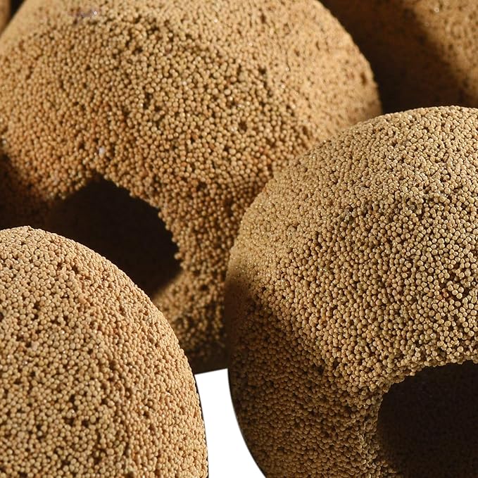 Hipanda Aquarium Filter Media Ceramic Bio Sphere,Quality Biological Rings for Marine and Freshwater Fish Tank (1520g/3.35lb)