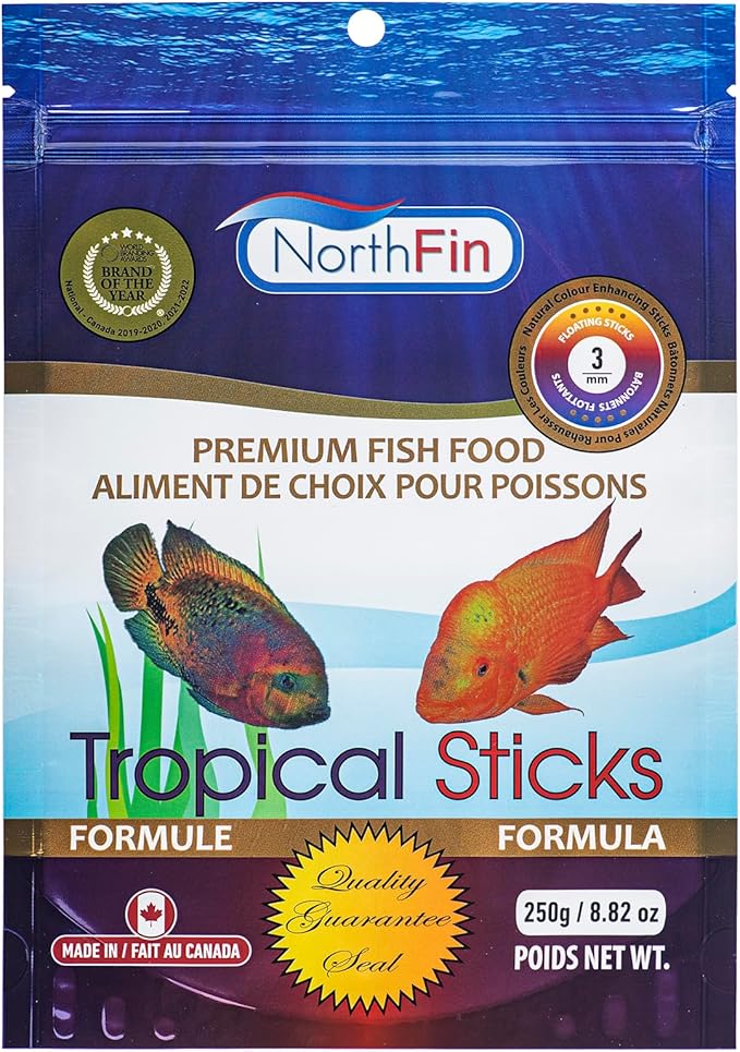 Northfin Food 250 Gram Package Tropical Stick Natural Colour Enhancer