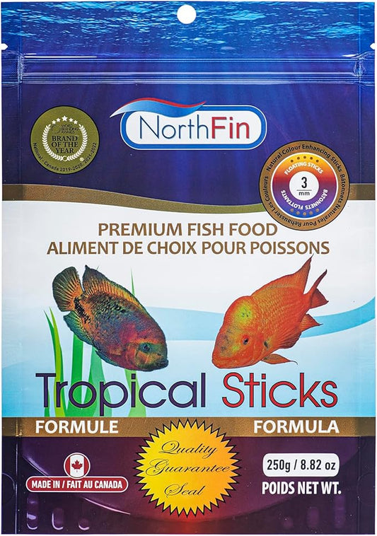 Northfin Food 250 Gram Package Tropical Stick Natural Colour Enhancer