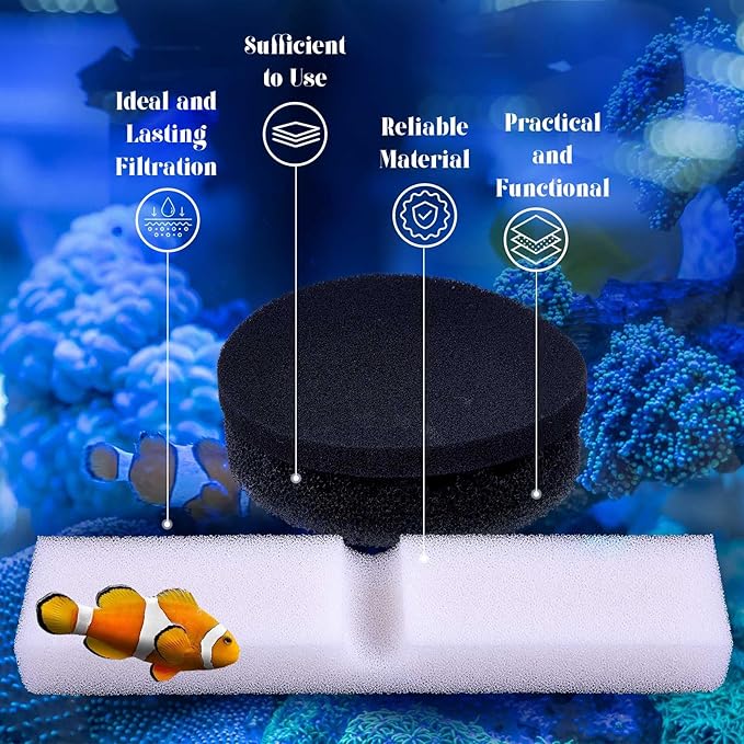 Threlaco 12 Pcs Aquarium Filter Media Kit Compatible with Fluval Fx4/fx5/fx6 Filter, Including Bio Sponge Pads, Carbon Foam Pad, Bio Sponge Block, Activated Carbon, Ceramic Rings, Silicone Lube