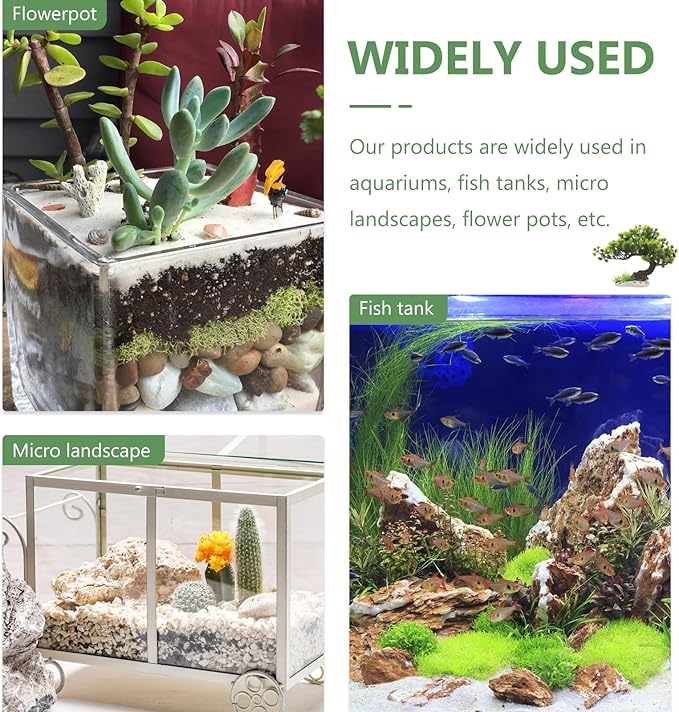 Housoutil Aquarium Artificial Plastic Plants Decoration - Bonsai Tree Plant Fish Tank Decorations Artificial Aquarium Plants Tree - Fish Tank Hides Complete Tree