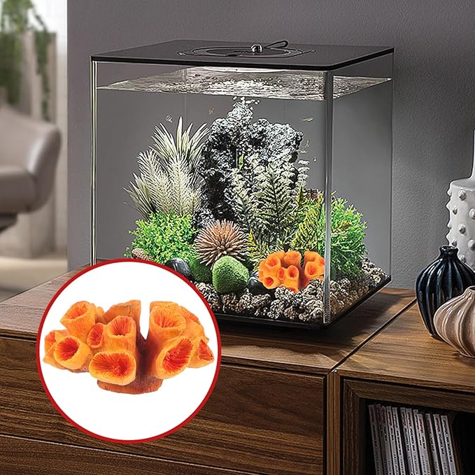 Ipetboom Aquarium Coral Reef Ornament Resin Fish Tank Plants Aquarium Plant Fish Habitat Landscape Underwater Sea Plants Model for Betta Fish Tank Aquarium Landscape