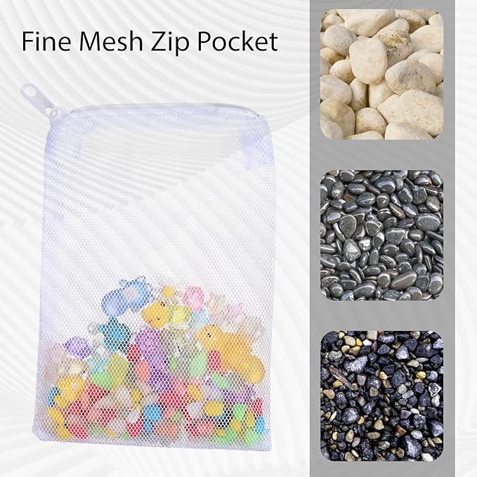 20Pcs Reusable Aquarium Media Bag, Aquarium Filter Media Bags, Fine Mesh Bag with Zipper for Tank Aquarium, 2 Colors (6" x 4")