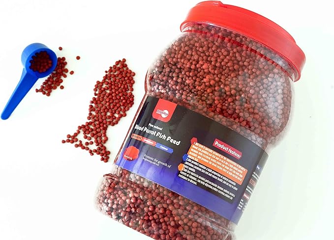 High Protein Floating Sticks Fish Pellets for Arowana, Oscars, Flower Horns, Red Parrots, 1kg (2.2lb)