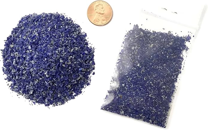 Makers Minerals Natural Crushed Lapis Lazuli for Stone Inlay, Medium, 1/2 Ounce