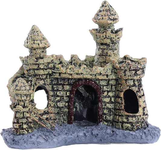 Aquarium Resin Decoration for Fish Tanks Rock Cave Small Lifelike Castle Hideouts European Castles Ornaments Supplies Heater Light Thermometers Plants Air Pump Gravel Sand Decorations Filter Tank Air