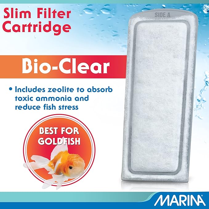 Marina Bio Clear Ceramic Replacement Cartridge for Slim Filters, 3 Pack – Optimal Filtration for a Healthy Aquarium,White