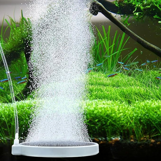 UPETTOOLS Nano Air Stone for Fish Tank - 6 Inch Quiet Aquarium Bubbler Stone Kit, Ultra-High Dissolved Oxygen Diffuser Aquarium Aerator Airstone for 100 to 150 Gallon Tank Hydroponics