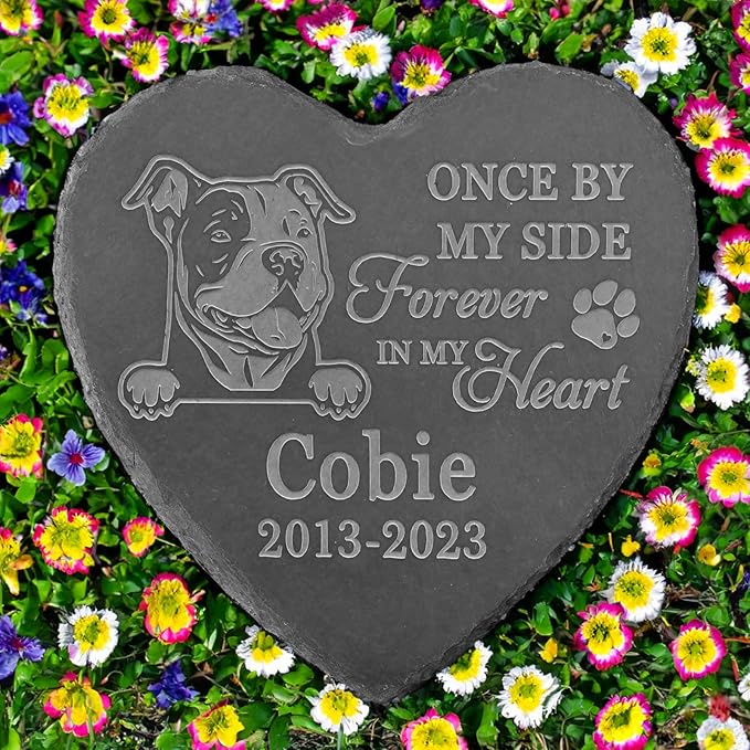 American Bully Memorial Garden Stone, American Bully Headstone, American Bully Grave Markers, American Bully Cemetery Decorations, American Bully Tombstone