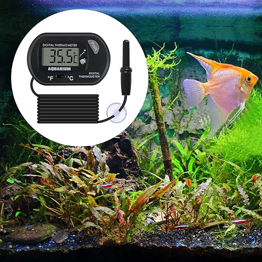 10 Pack Aquarium Thermometer with Large LCD Display - Fish & Reptile Tank Temperature Test