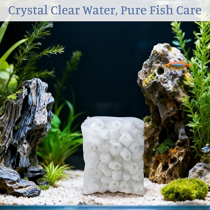 10 Pcs Aquarium Media Bag 6" X 4" Reusable Filter Bags for Fish Tank Fine Mesh Bags with Zipper for Fine Resins Filter