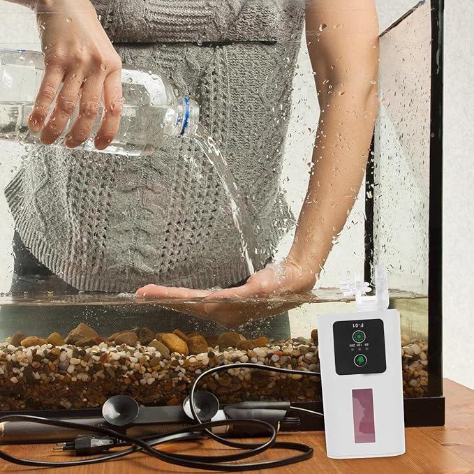 MERRYHAPY Automatic Fish Feeder with Timer for Aquarium and Turtle, Food Dispenser for Fish Tank Feeding Supply, Convenient Automatic Aquarium Feeding Device for Vacation and Daily Use