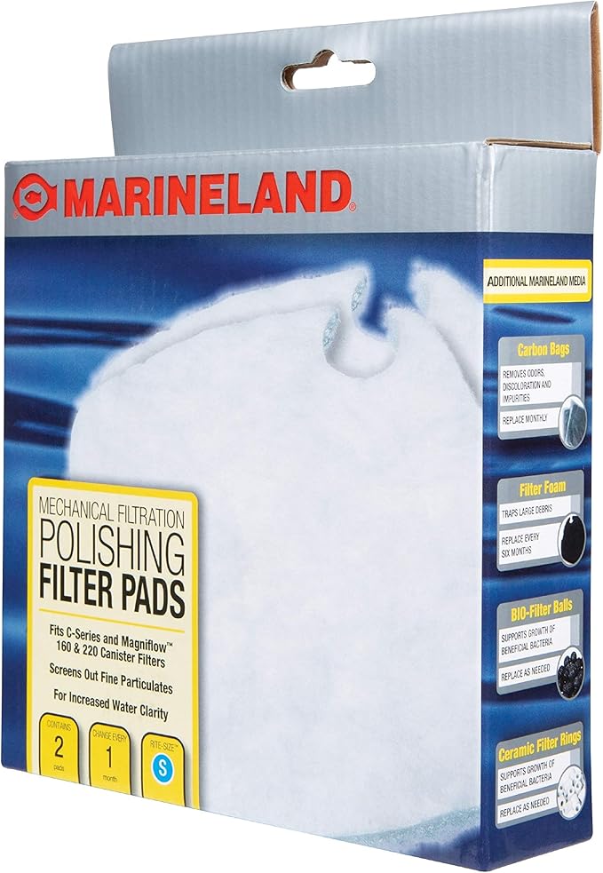 MarineLand Polishing Filter Pads, Mechanical Filtration for Canister Filters