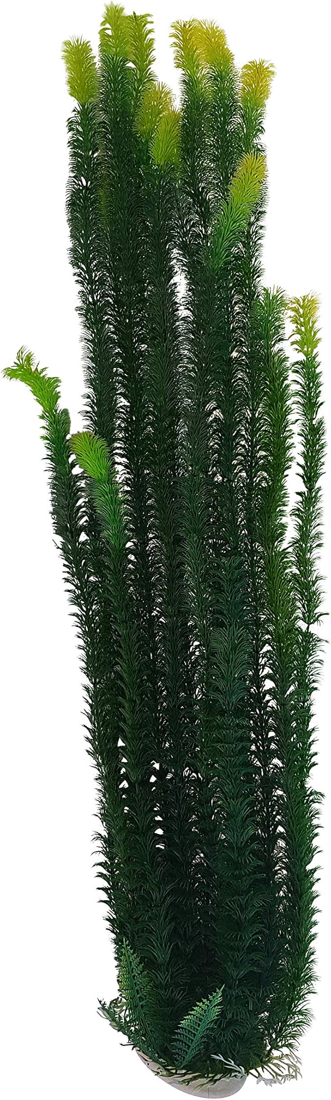 Jumbo Dark Green Aquarium Pond Artificial Plant Stands Over 3 Feet (100cm) Tall with Heavy Base Bushy Foliage, Extra Long Plastic Seaweed Aquascaping Decoration