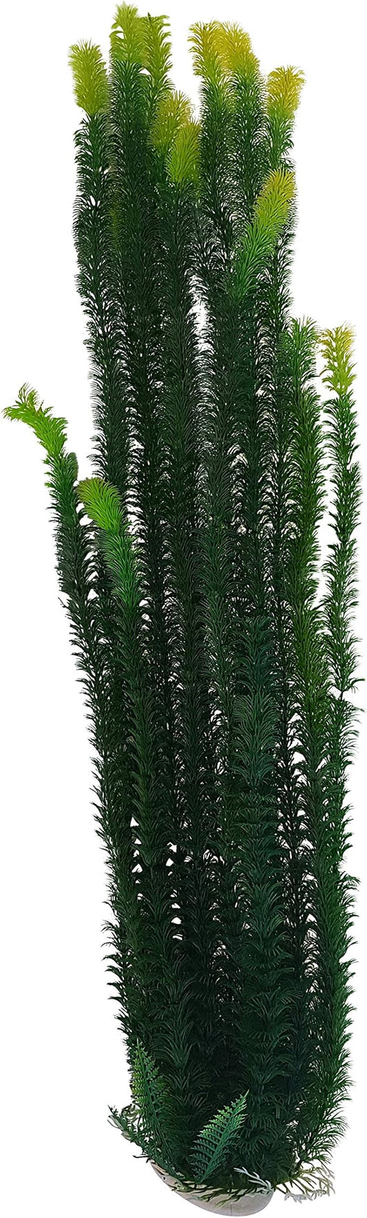 Jumbo Dark Green Aquarium Pond Artificial Plant Stands Over 3 Feet (100cm) Tall with Heavy Base Bushy Foliage, Extra Long Plastic Seaweed Aquascaping Decoration
