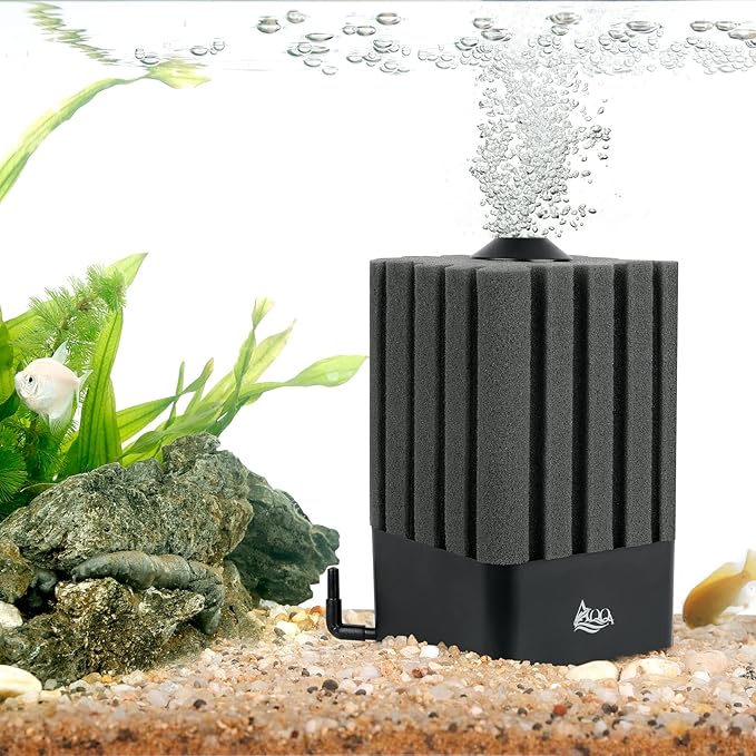 AQQA Aquarium Sponge Filter & Aquarium Air Pump