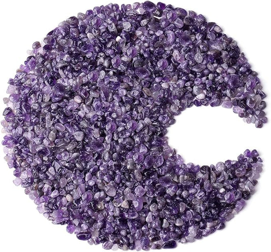 ZHIYUXI 1 lb Amethyst Crystal Chips Bulk Fish Tank Decorations Aquarium Rocks Gravel Vase Filler Stones Crystals for Candle Making Witch Kit Gravel for Plants Quartz Sand Gemstone Terrarium Supplies
