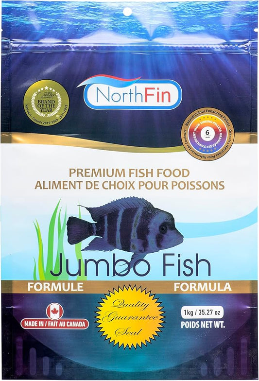 Northfin Fish Food Jumbo Formula Slow Sinking Pellets (6mm 1kg)