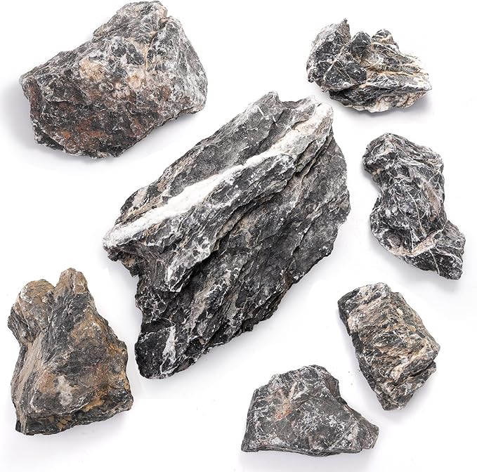 Eorbow 12lb Seiryu Stone, Aquarium Rocks for Terrariums, Paludarium, Vivariums, Reptile, Amphibian Enclosures, Fish Tank Decor for Aquarium Landscaping Models