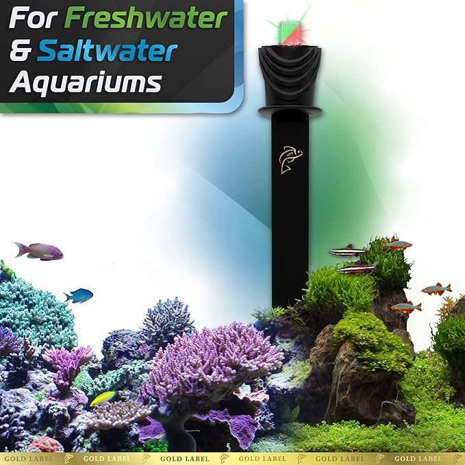 Premium Polymer Aquarium Heater with Advanced LED Temperature Control System - for Fresh & Saltwater Aquariums (150 Watts / 25-50 Gallons)