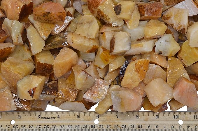 Fantasia Materials: 5 lbs of Sunrise Aventurine Rough Stones from India - Natural Rocks for Tumbling, Home Décor, Wire Wrapping, Cutting, Lapidary, Reiki, Energy Crystal Healing and More!