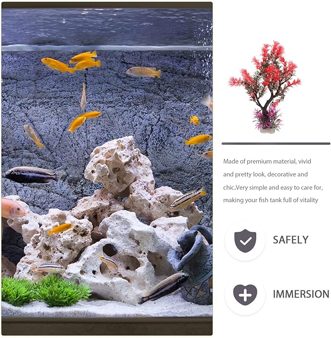 iplusmile Fish Tank Landscaping Water Plants Plastic Plants Fish Tanks Accessories Fake Office Decorations Aquarium Decors