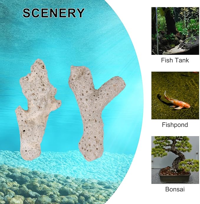 Crushed Coral Filter for Aquarium & Fish Tank, Reusable Aquarium Crushed Coral Freshwater Biological Filter Media Bag to Raise pH for Pond Saltwater & Freshwater Tank