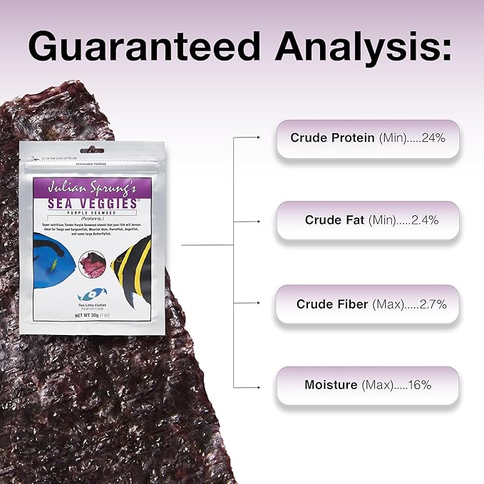 Two Little Fishies ATLSVPS4 Sea Veg-Purple Seaweed, 1-Ounce Pouch