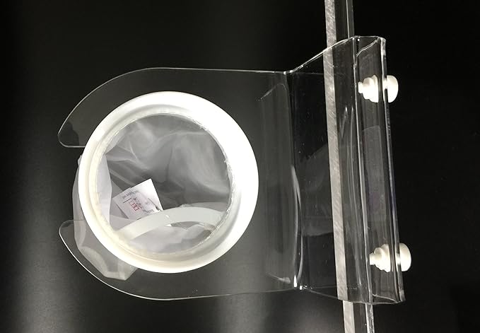 Marine Color Acrylic Prefilter Sock Holder with 4 Inch 200 Micron Filter Bag, Aquarium Sump Mount System, Reef Tank Filter Sock Bracket for Marine and Freshwater Filtration