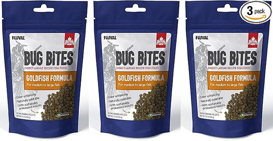 Fluval (3 Pack) Bug Bites Goldfish Formula for Medium to Large Fish