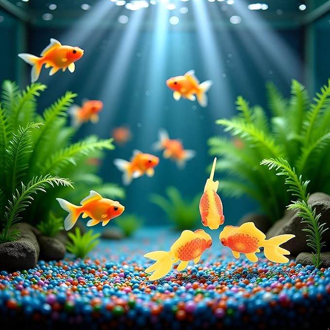 3 Pcs Gold,orange Artificial Aquarium Fishes Fake Fish Plastic Fish Aquarium Moving Fishes Ornament Decoration Orange Goldfish for Aquarium Fish Tank Aquarium Décor Thematic Ornaments,Aquarium Décor