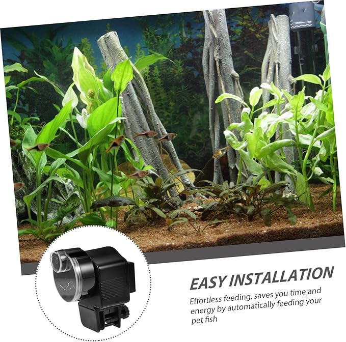 Mobestech Automatic Fish Tank Feeder Large-Capacity Fish Food Feeder for Aquarium Betta and Goldfish Timer Feeding Tool Suitable for Vacation and Turtle Tanks