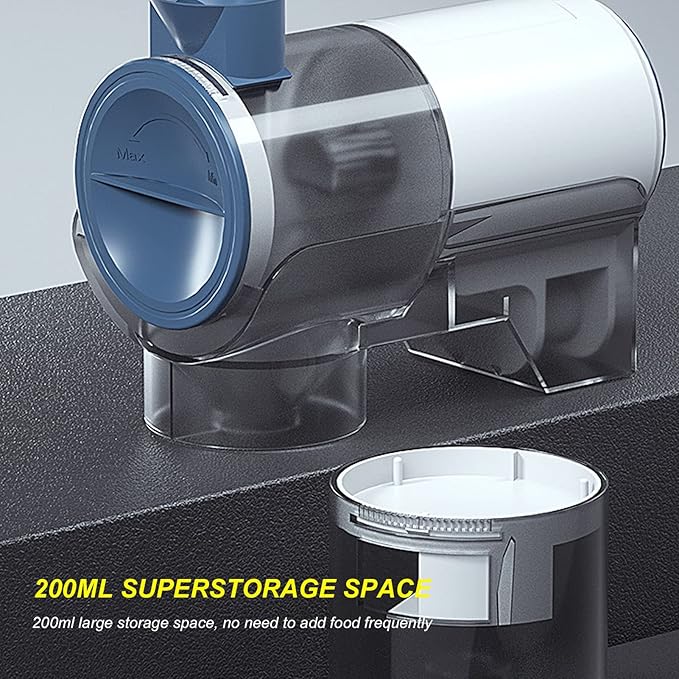 Aquarium Supplies Fish Feeding Gear Timed Feeding 200ml Storage Space Large Diameter Opening Fish Automatic Feeder 2 Installation Modes Silent Effect Aquarium Supplies