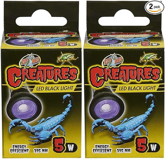 Zoo Med Creatures LED Black Light Lamp 5 Watt - Pack of 2